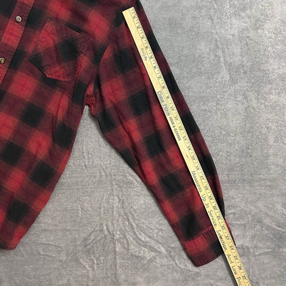 Field & Stream Men's XL Buffalo Plaid Flannel Shirt Red Black Button Up - Picture 7 of 9